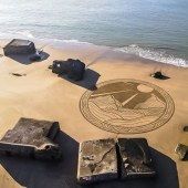 Mis 15 dibujos de arena de playa que miden entre 30 y 100 metros de ancho (Parte 2)