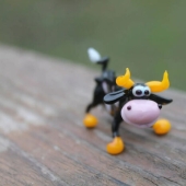 Mis 8 figuras en miniatura de vidrio que hice para Navidad como regalos únicos