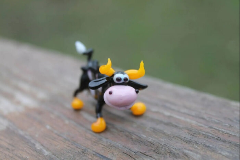 Mis 8 figuras en miniatura de vidrio que hice para Navidad como regalos únicos Mis 8 figuras en miniatura de vidrio que hice para Navidad como regalos únicos