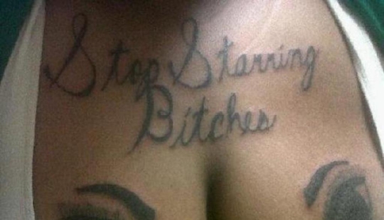 Mistakes that can only be erased with blood: unsuccessful tattoos