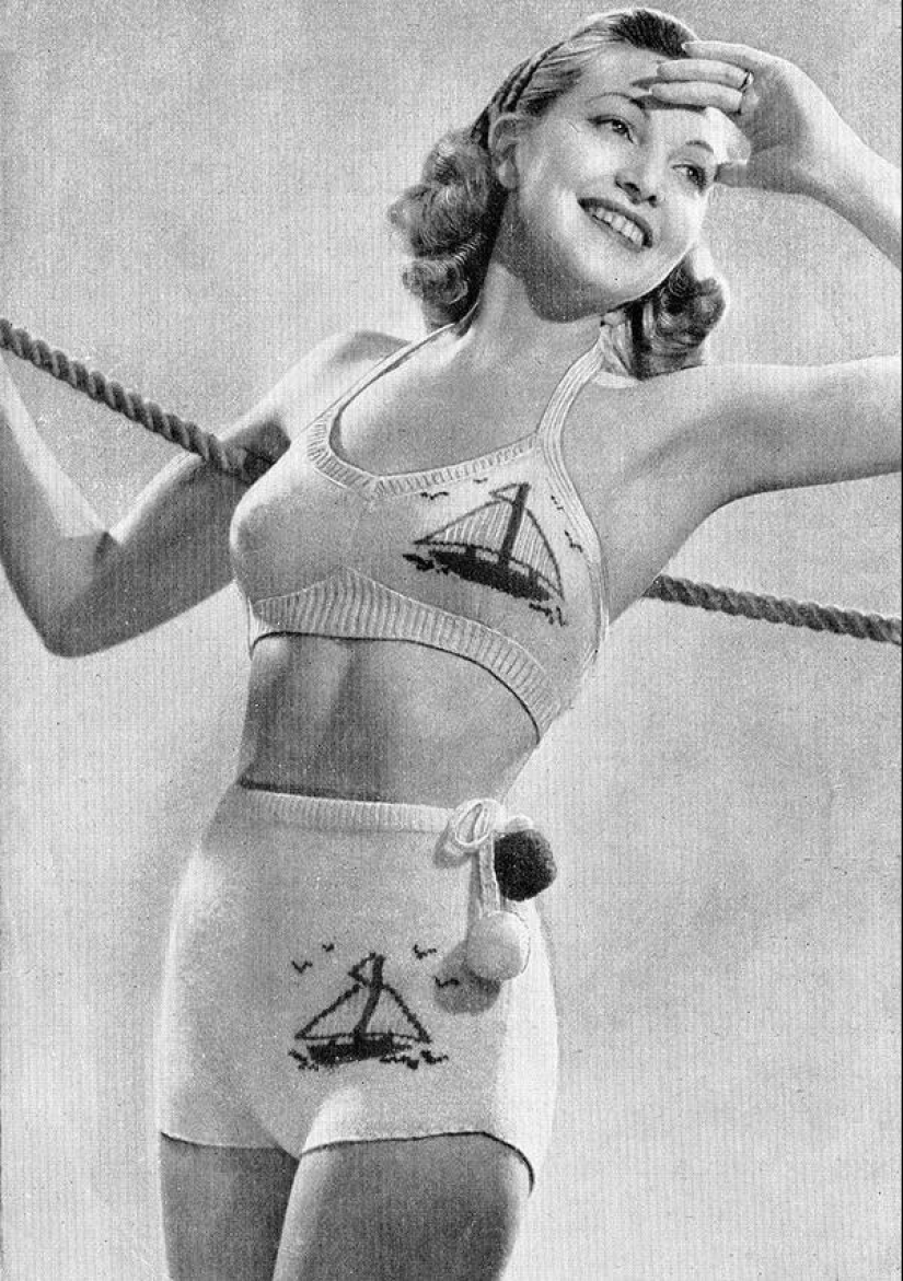 Moda playera de los años 20-30 del siglo XX.