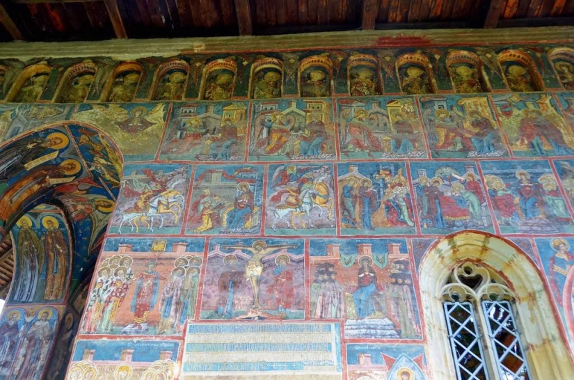 Monasteries in Romania, where amazing frescoes are not inside, but outside