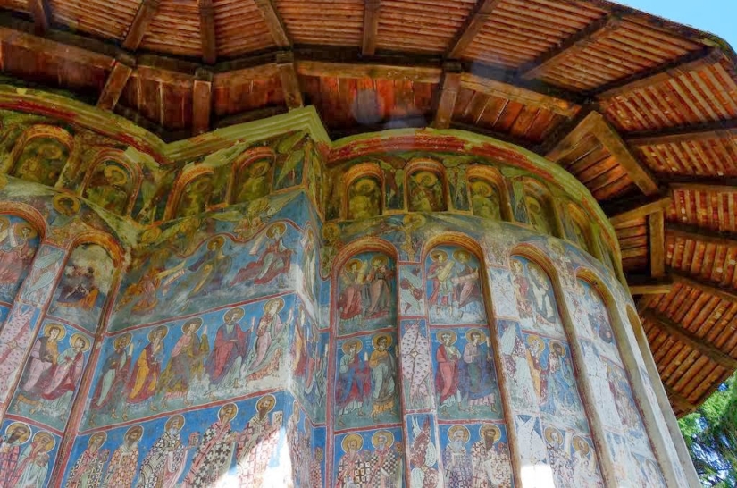Monasteries in Romania, where amazing frescoes are not inside, but outside