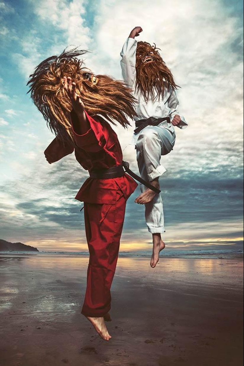 Monstruos wookiee de Star Wars en la vida cotidiana Monstruos wookiee de Star Wars en la vida cotidiana