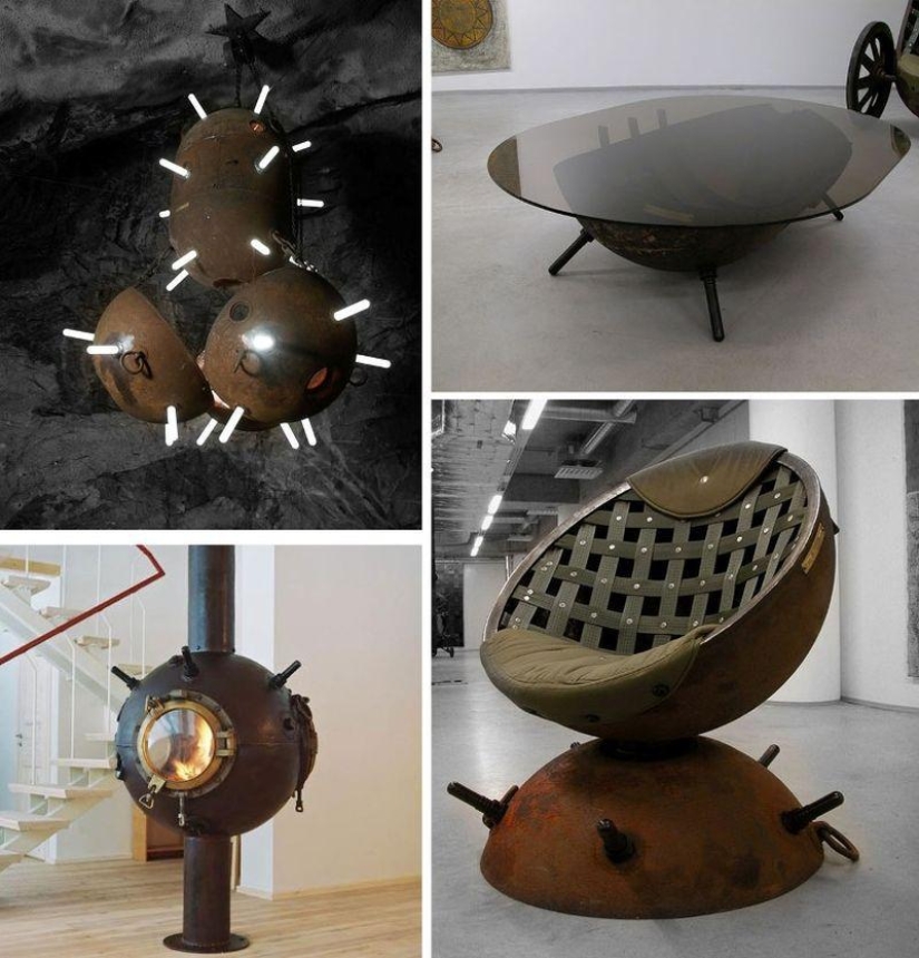 Muebles de antiguas minas navales