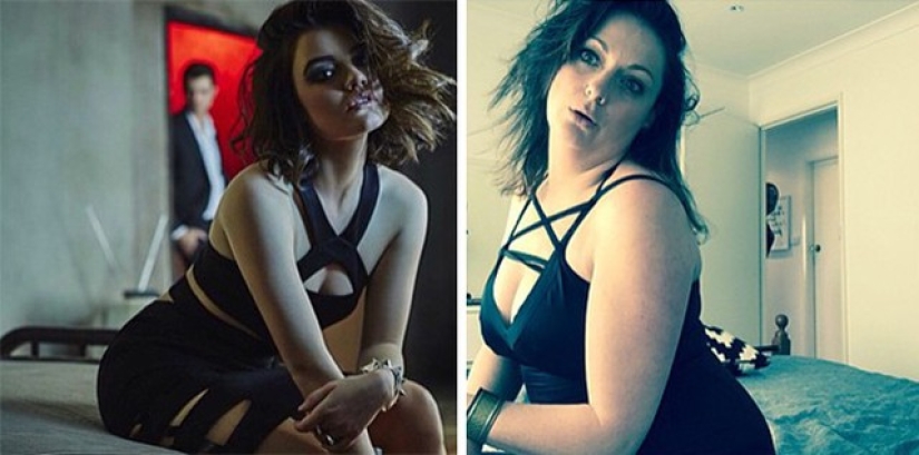 Mujer muy divertida parodia fotos de estrellas en Instagram