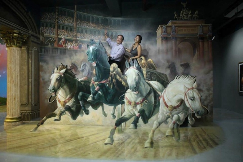 Museum with three-dimensional paintings that will help you become a piece of great art Museum with three-dimensional paintings that will help you become a piece of great art