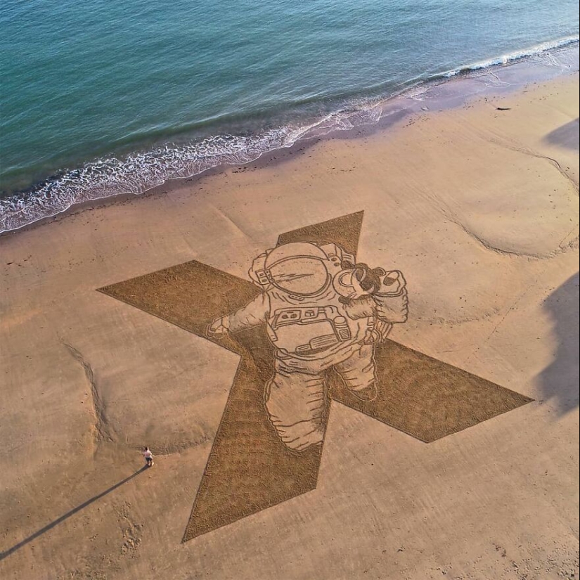 My 15 Beach Sand Drawings That Are Between 30 And 100 Meters Wide (Part2)