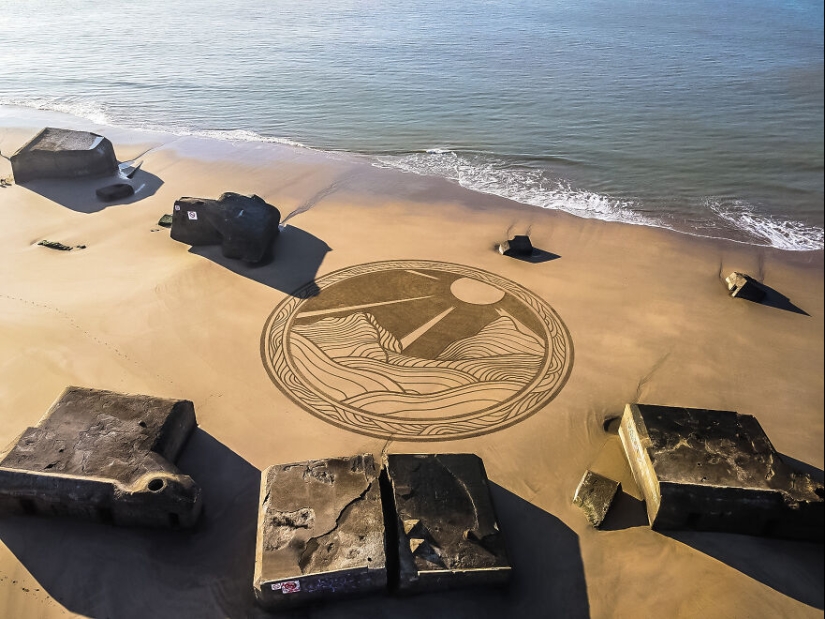 My 15 Beach Sand Drawings That Are Between 30 And 100 Meters Wide (Part2)