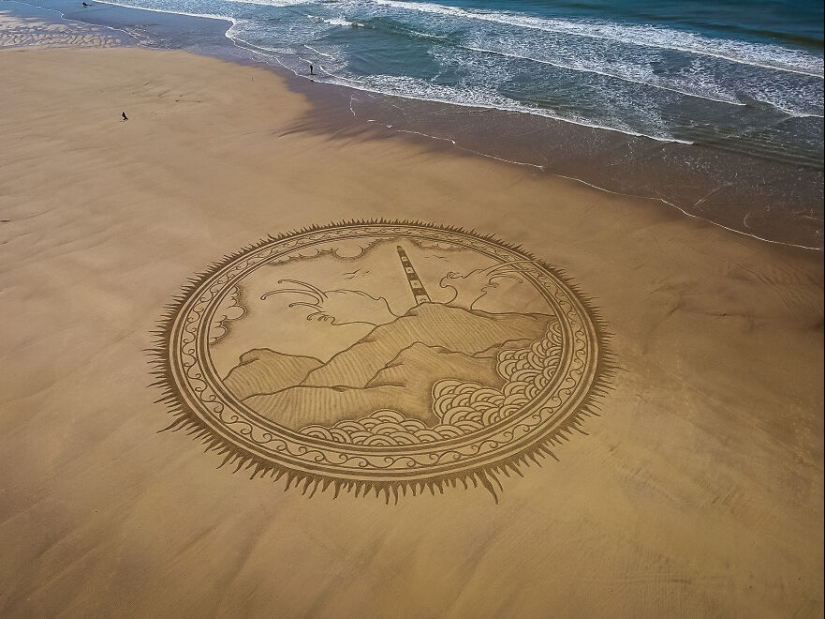 My 15 Beach Sand Drawings That Are Between 30 And 100 Meters Wide (Part2)