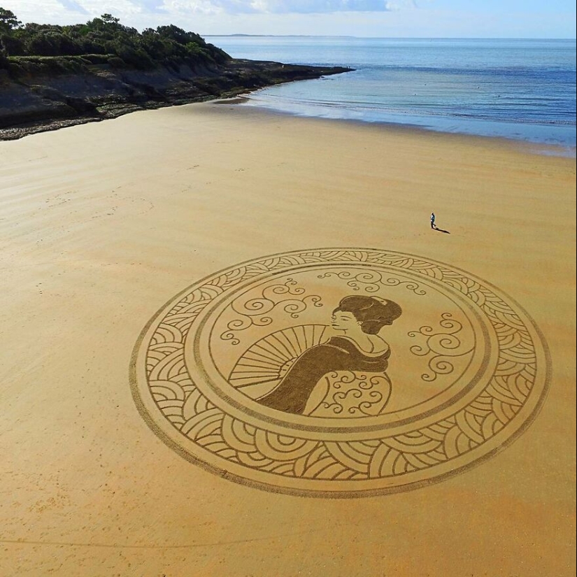 My 15 Beach Sand Drawings That Are Between 30 And 100 Meters Wide (Part2)