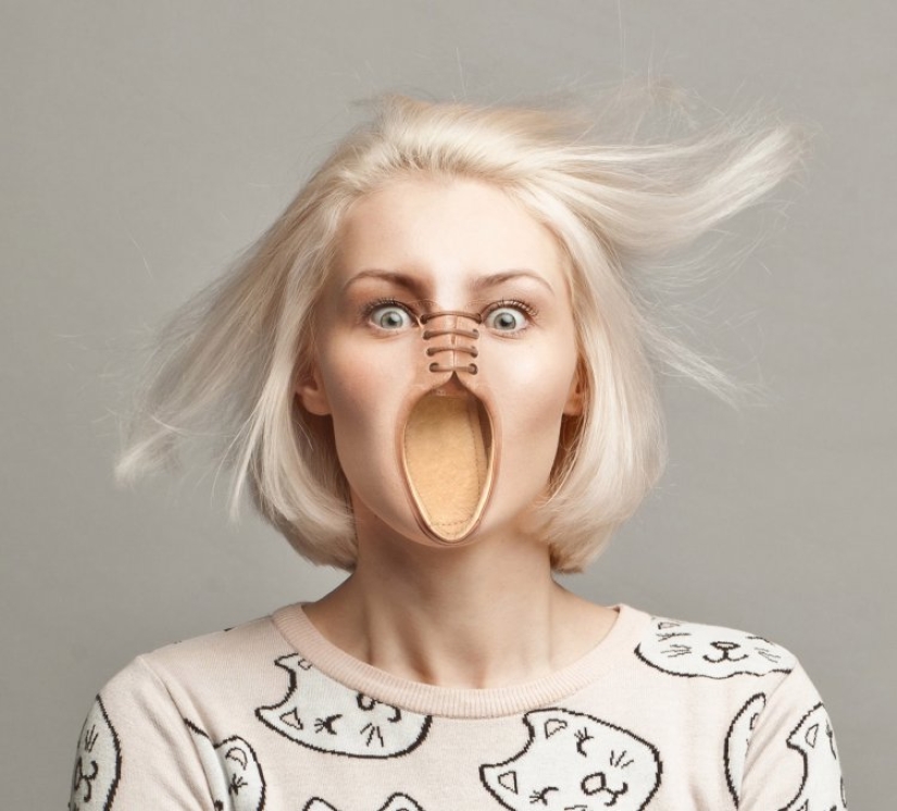 My feet are in my mouth: why did the photographer cross portraits of people and pictures of shoes My feet are in my mouth: why did the photographer cross portraits of people and pictures of shoes