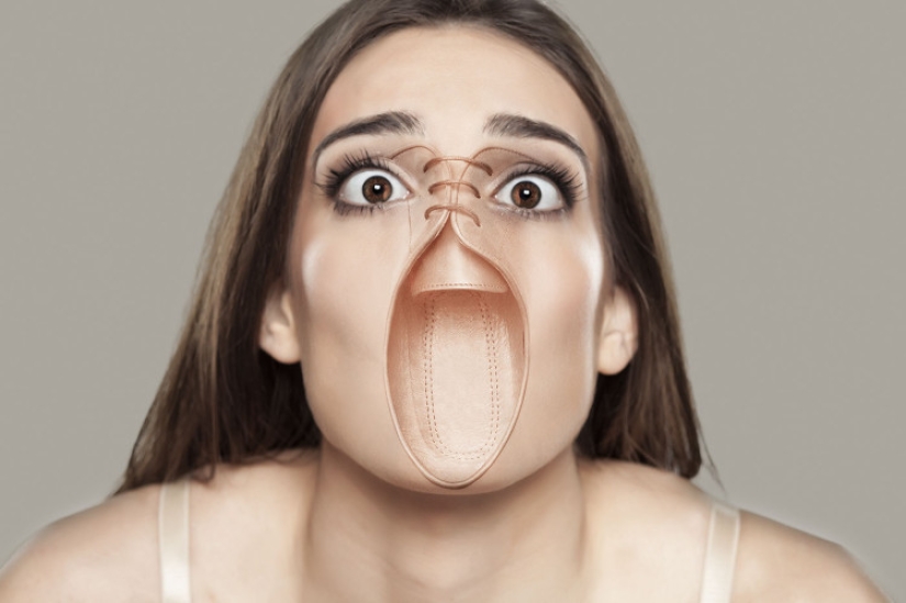 My feet are in my mouth: why did the photographer cross portraits of people and pictures of shoes My feet are in my mouth: why did the photographer cross portraits of people and pictures of shoes