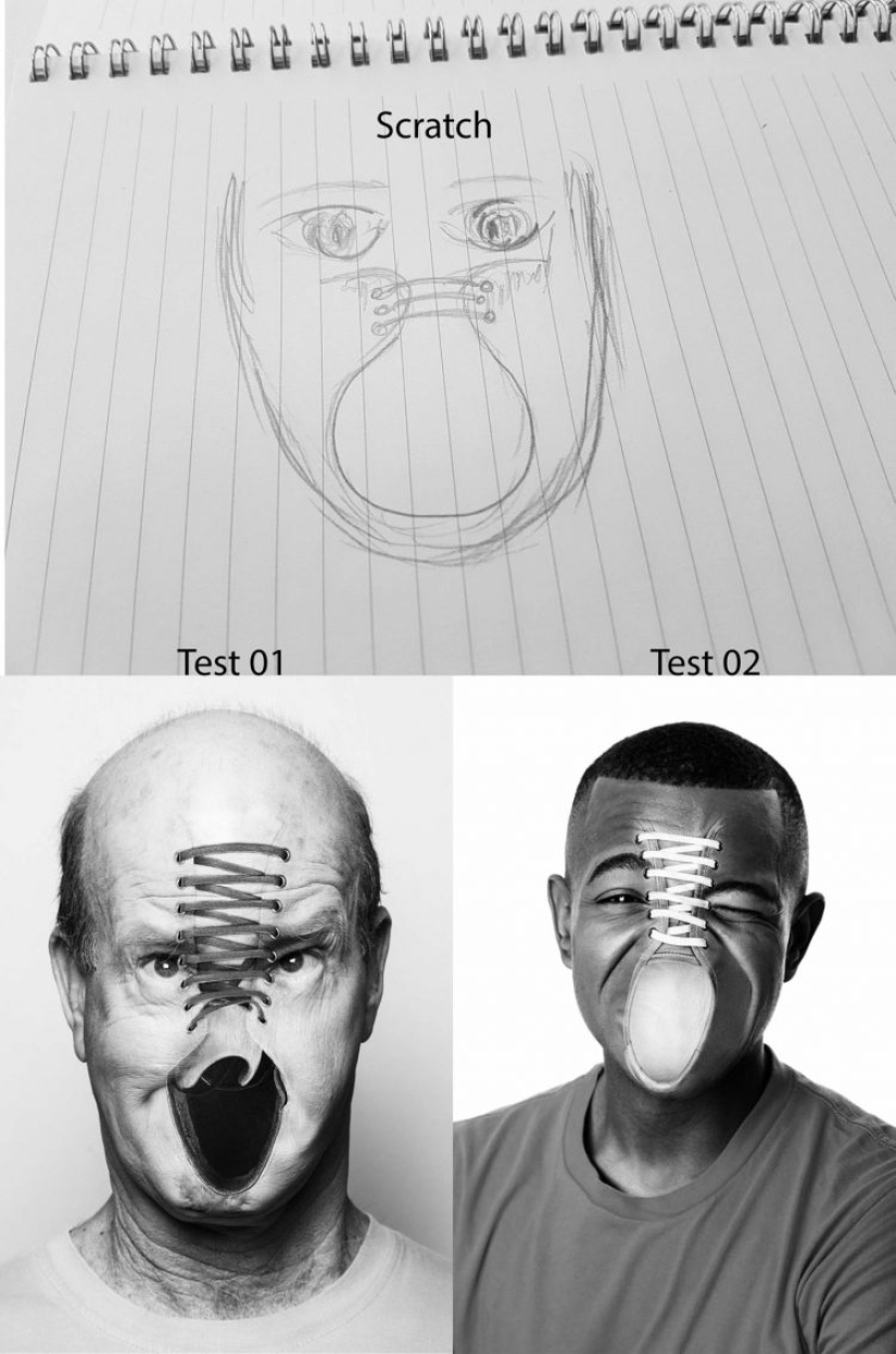 My feet are in my mouth: why did the photographer cross portraits of people and pictures of shoes My feet are in my mouth: why did the photographer cross portraits of people and pictures of shoes