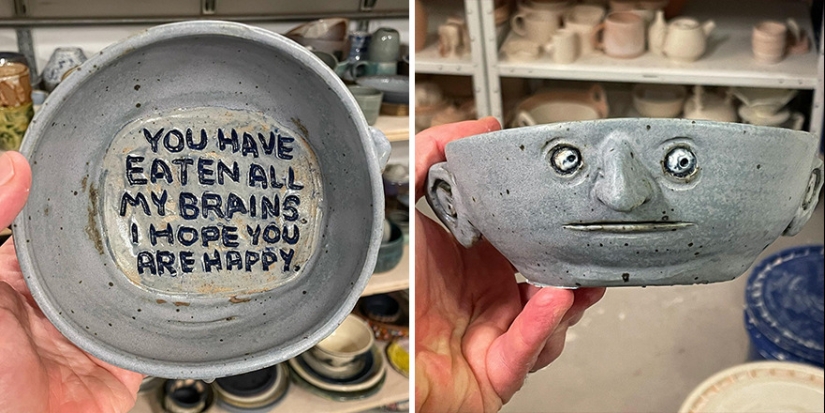 My some 10 Ceramics Pieces With An Attitude That I Upcycled From Unwanted Dishes