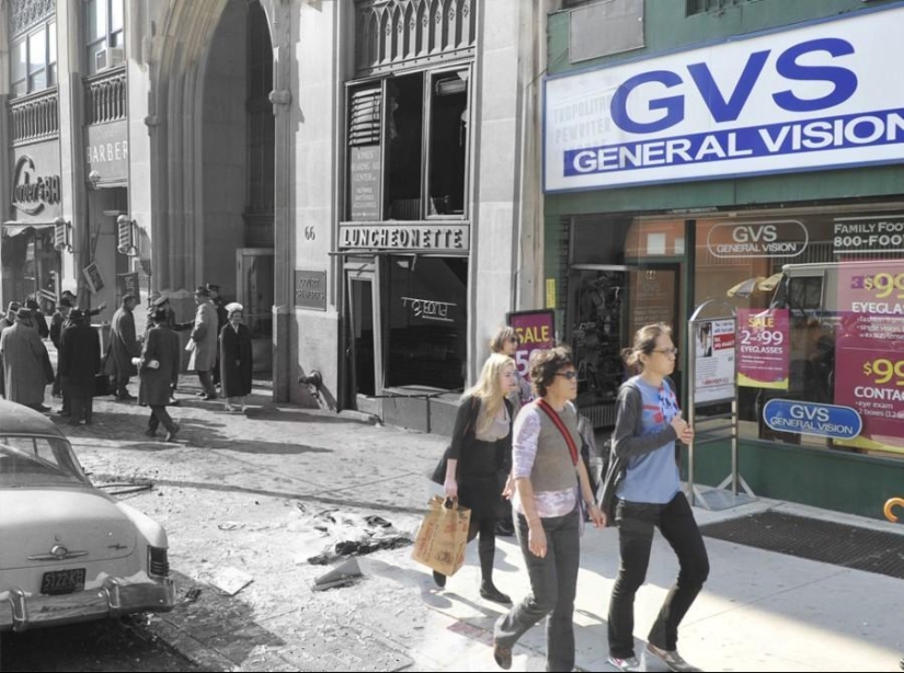 New York then and now