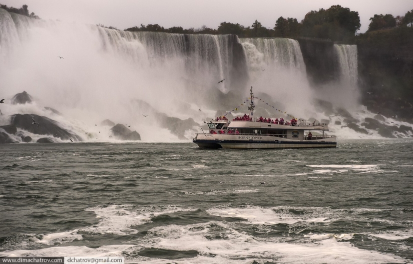 Niagara Falls. Inside view