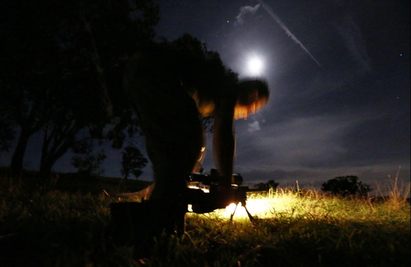 Night hunting for kangaroos in Australia Night hunting for kangaroos in Australia