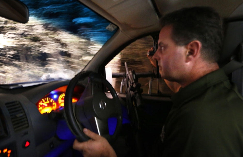 Night hunting for kangaroos in Australia Night hunting for kangaroos in Australia