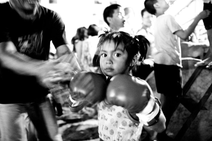 Niños boxeadores de Tailandia