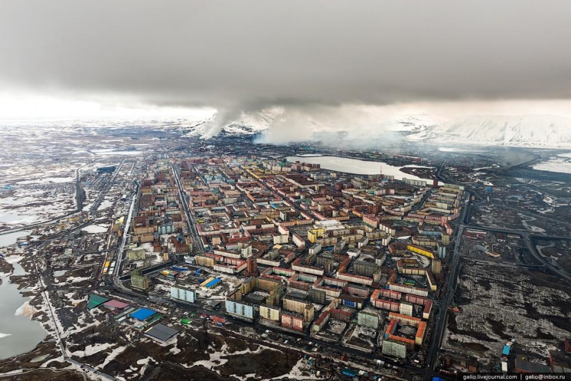 Norilsk y Dudinka desde arriba