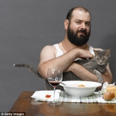 Now you can clink glasses and drink with the cat