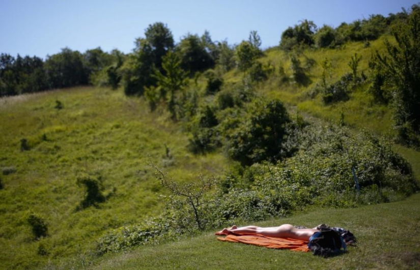 Nudist gathering in Italy
