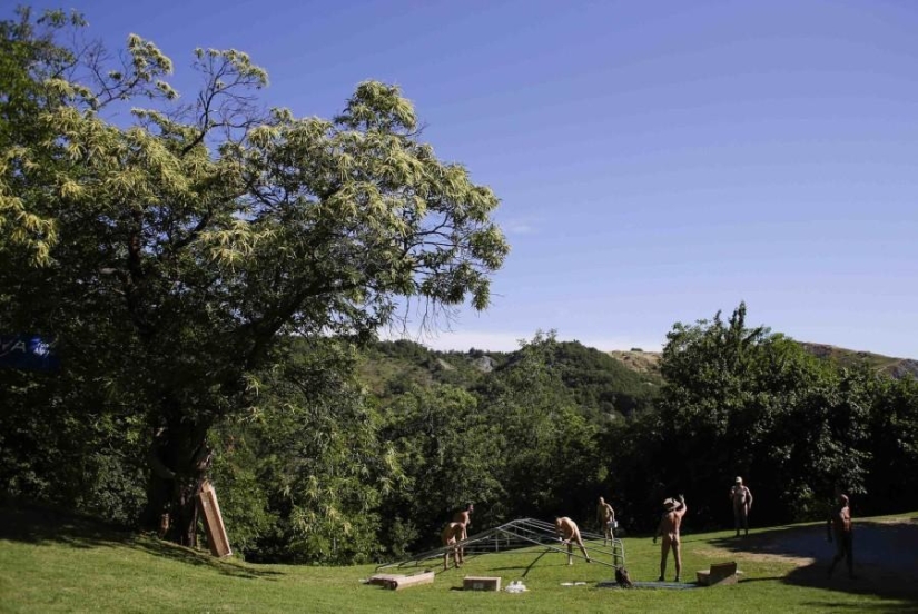 Nudist gathering in Italy