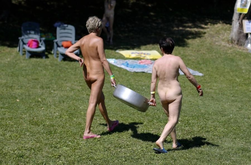 Nudist gathering in Italy