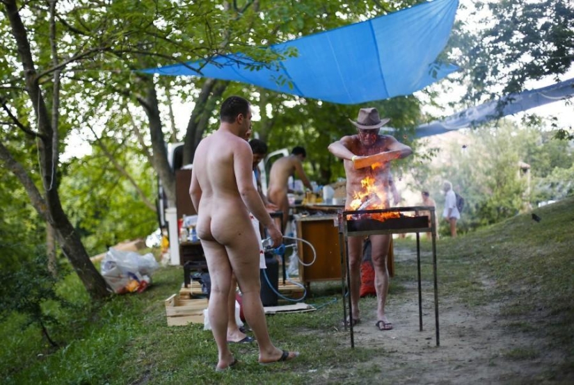 Nudist gathering in Italy