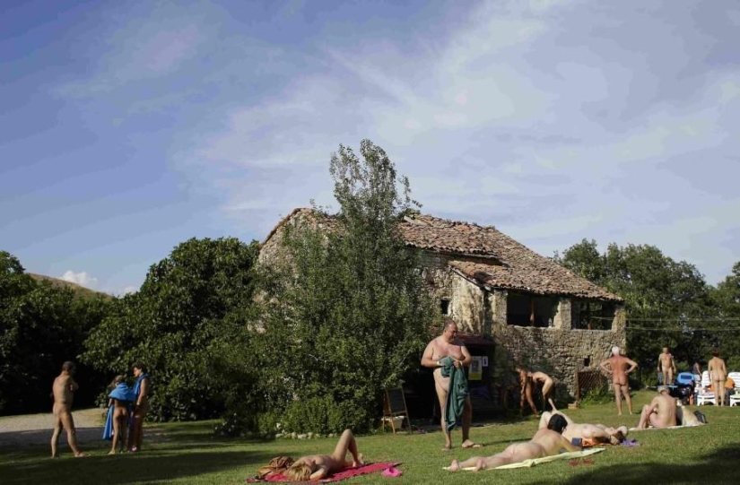 Nudist gathering in Italy
