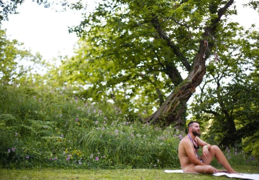 Nudist gathering in Italy