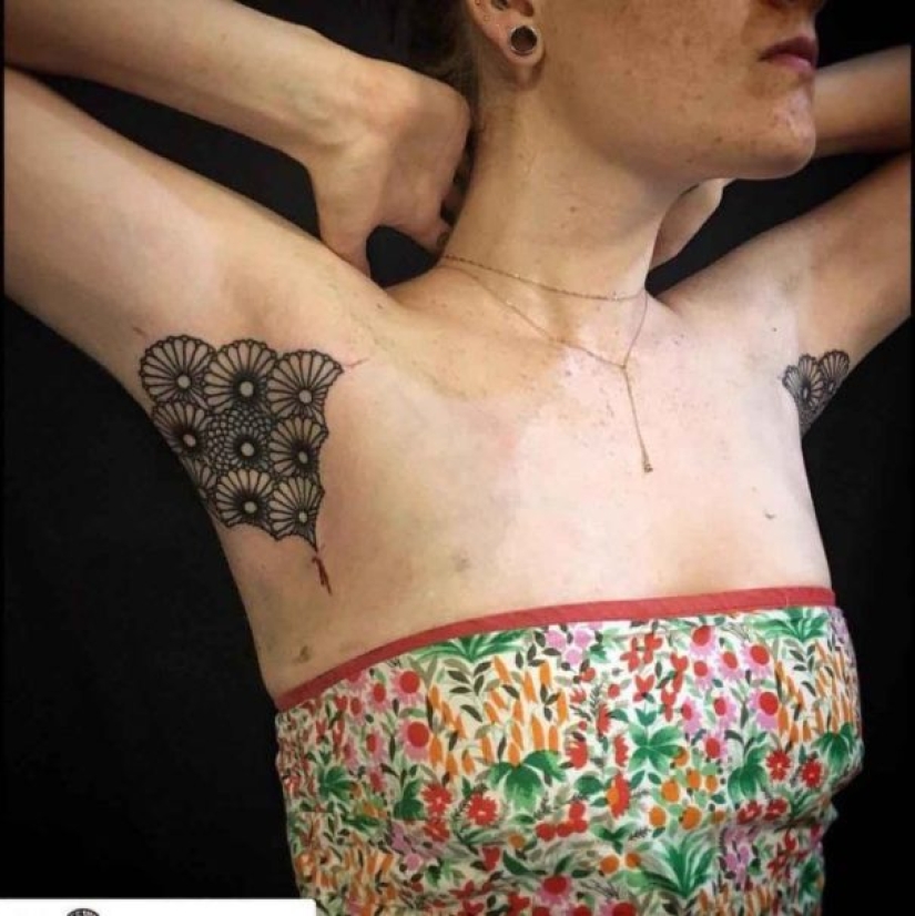 Nueva tendencia loca: tatuajes en las axilas