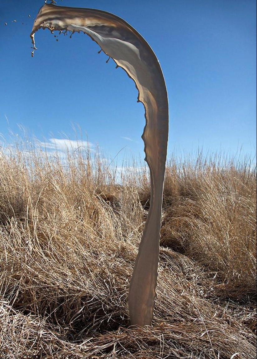 Nunca lo verás en vivo: esculturas de pintura voladora