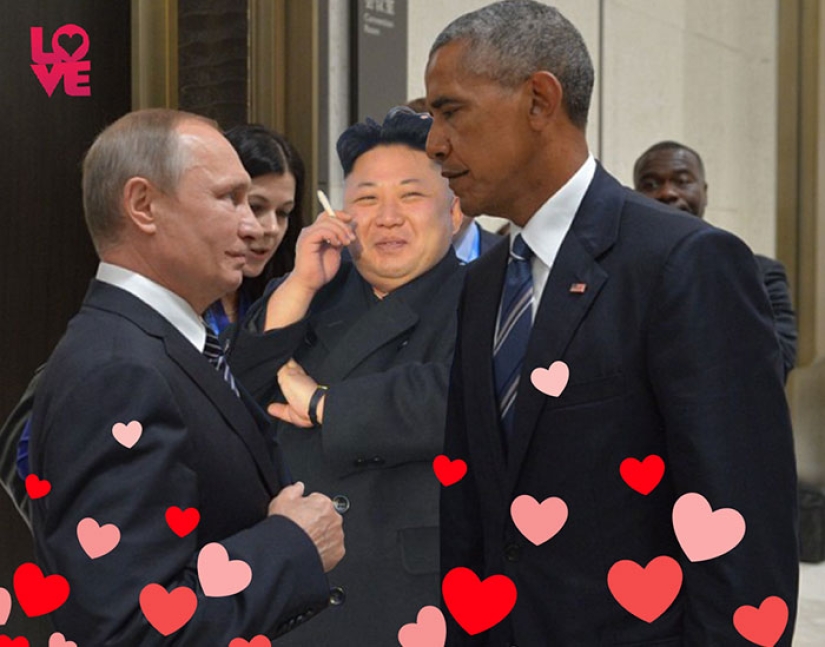 Obama's Scathing look at Putin was at the center of the photojab battle