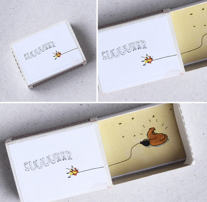 Open it and find out: matchboxes with a surprise