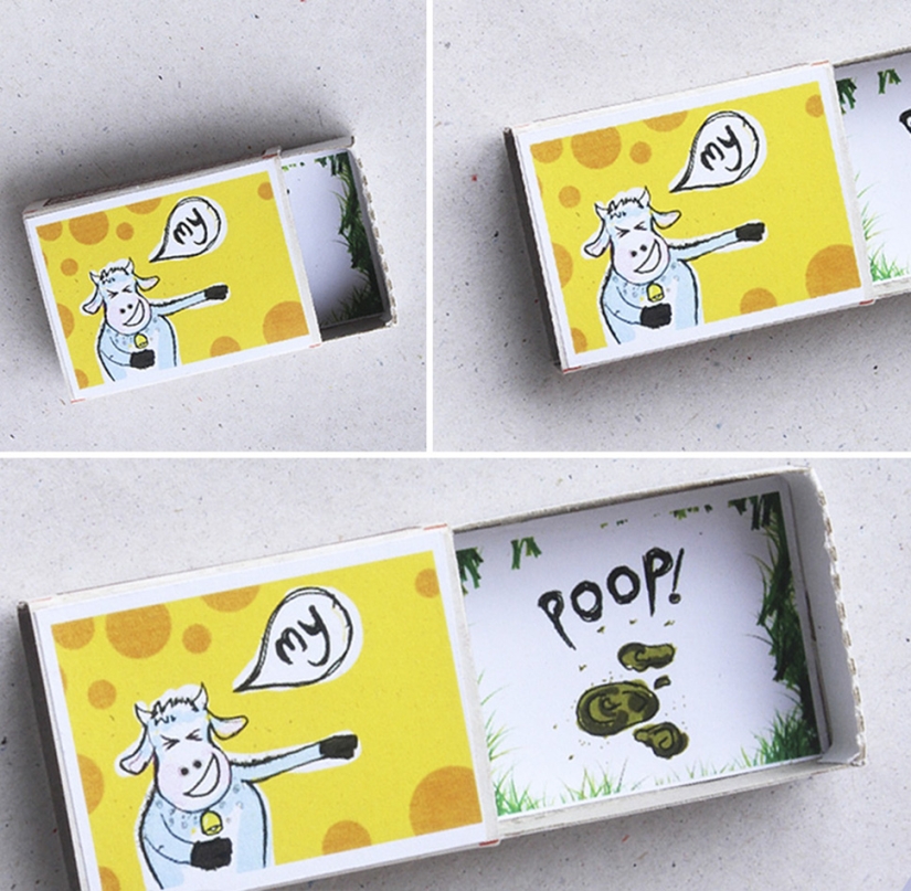 Open it and find out: matchboxes with a surprise
