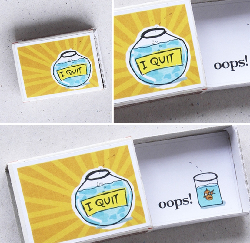 Open it and find out: matchboxes with a surprise