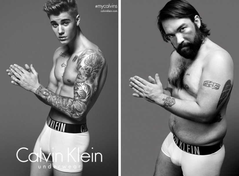Ordinary men tried on Calvin Klein underwear Ordinary men tried on Calvin Klein underwear