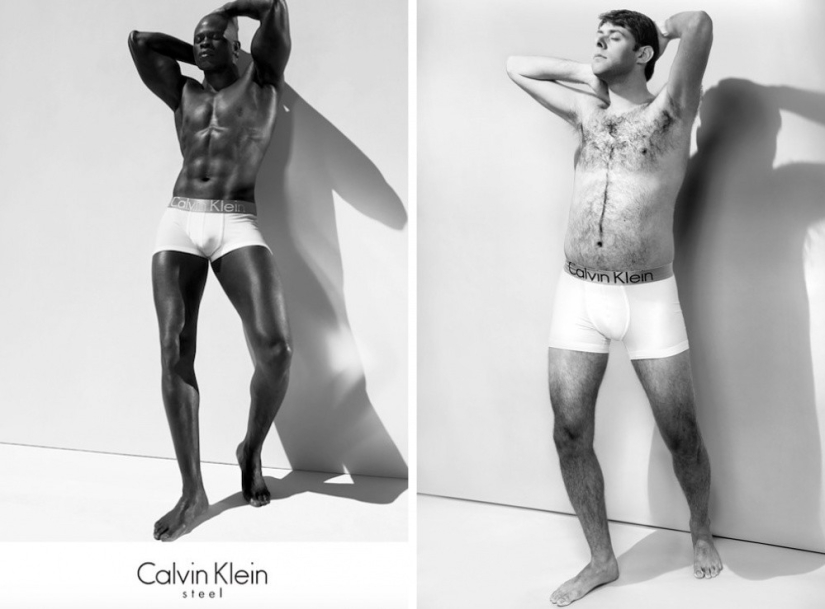 Ordinary men tried on Calvin Klein underwear Ordinary men tried on Calvin Klein underwear