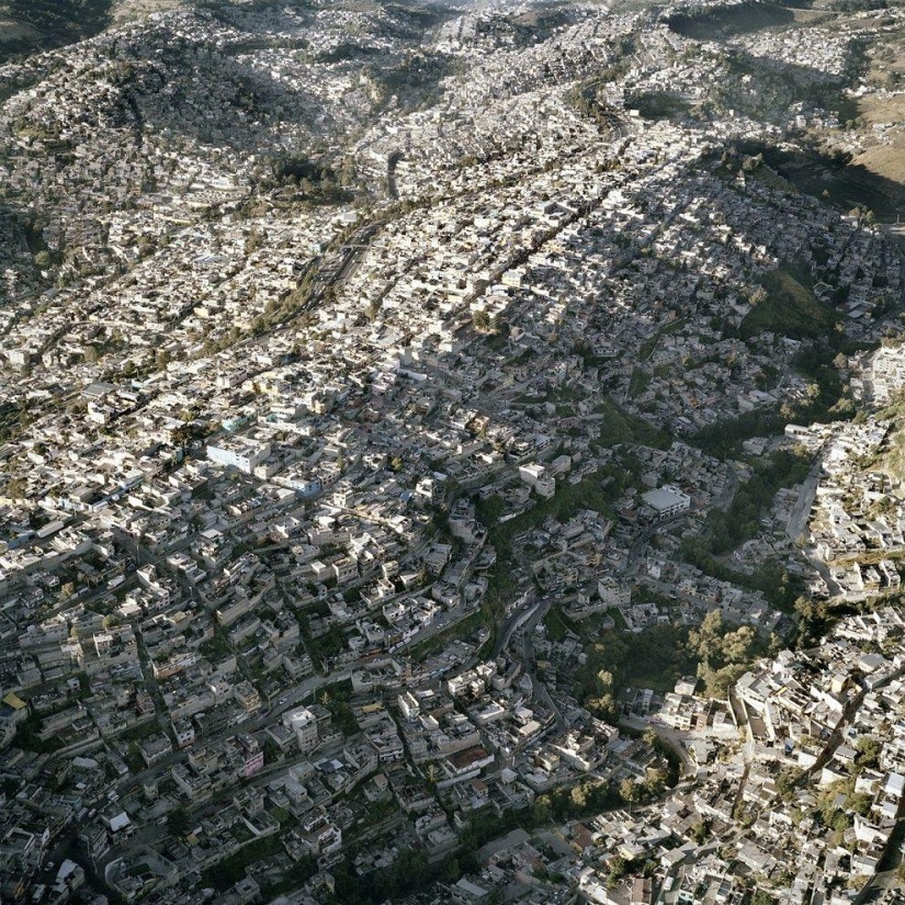 Overcrowded Mexico City aerial view Overcrowded Mexico City aerial view