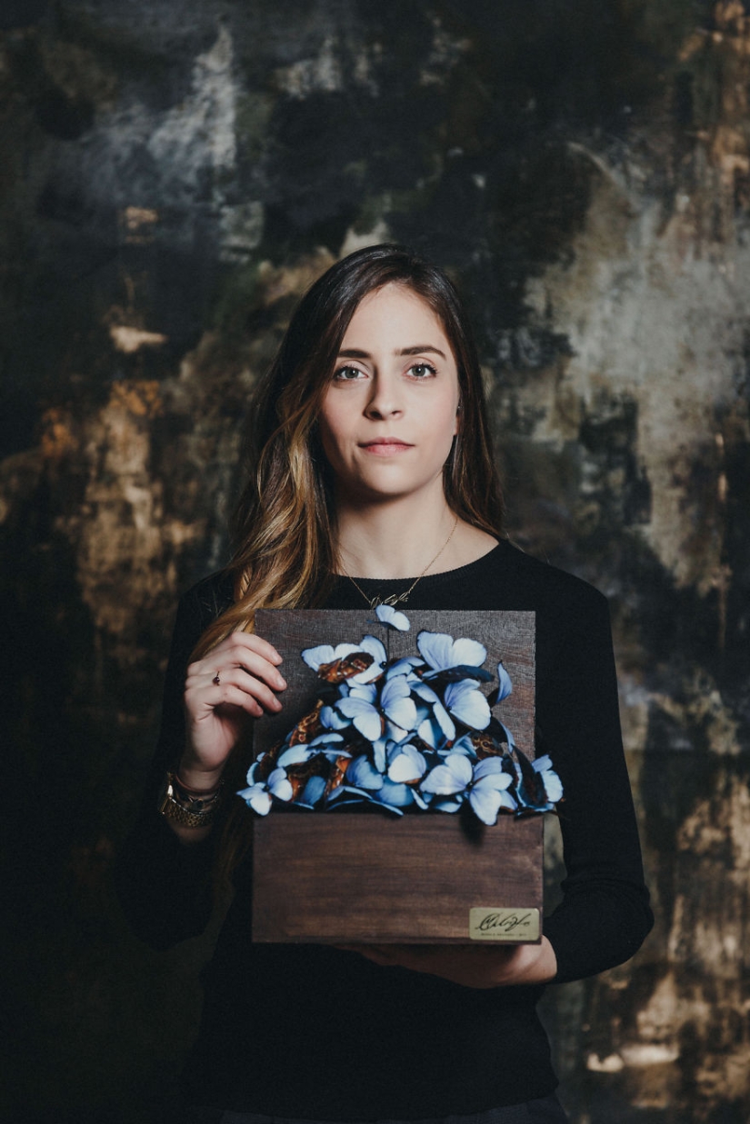 Paper grief: a girl carved more than 800 paper butterflies in memory of her late grandmother