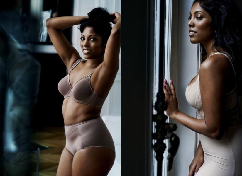 Para la publicidad de ropa interior, el fotógrafo usó mujeres comunes en lugar de modelos.