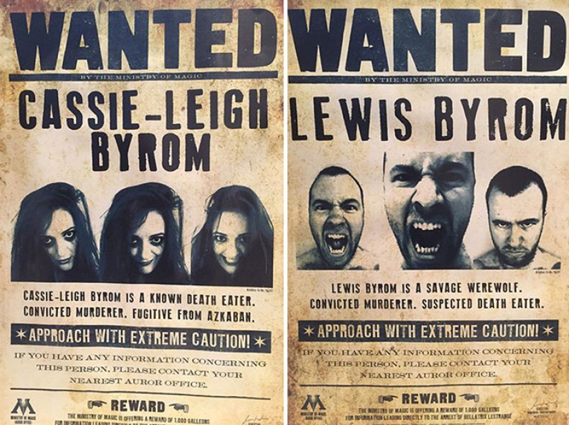 Pareja inglesa se casa al estilo de las novelas de Harry Potter