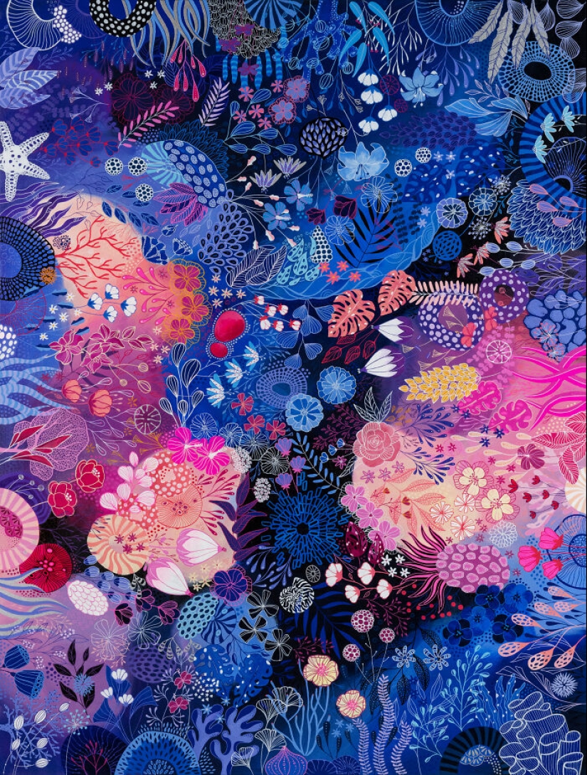 Paso cientos de horas pintando flores, y aquí están 6 de mis pinturas