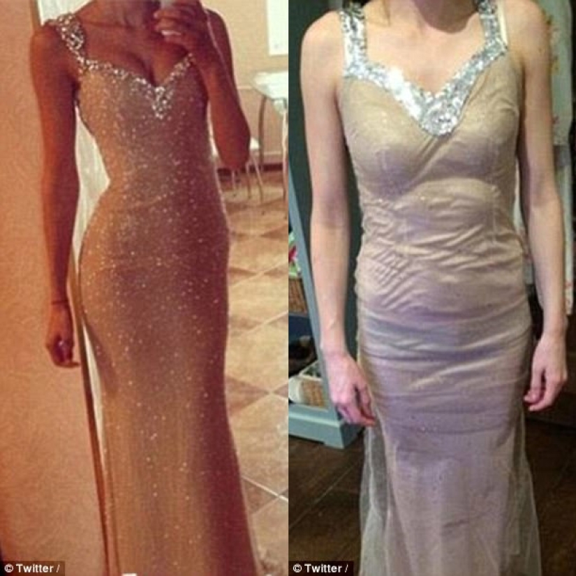 Pedir un vestido de fiesta en línea: expectativa y realidad