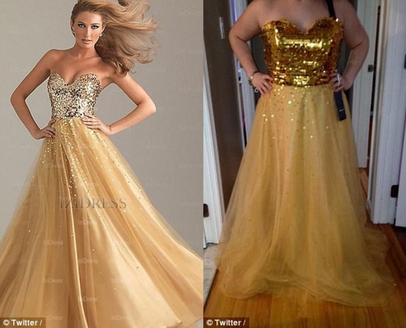 Pedir un vestido de fiesta en línea: expectativa y realidad