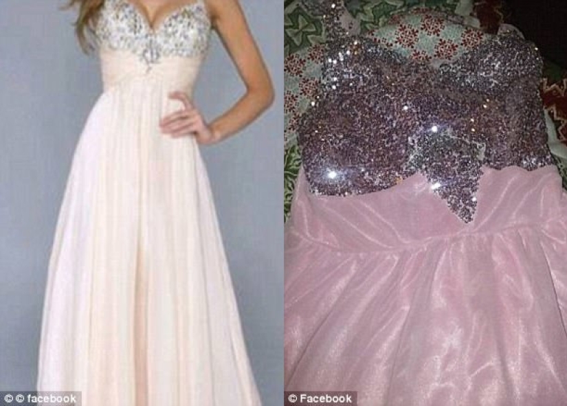 Pedir un vestido de fiesta en línea: expectativa y realidad