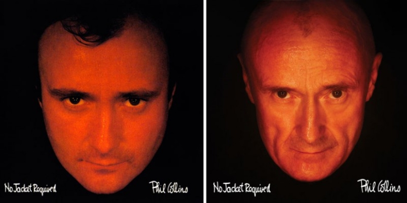 Phil Collins recreated his album covers