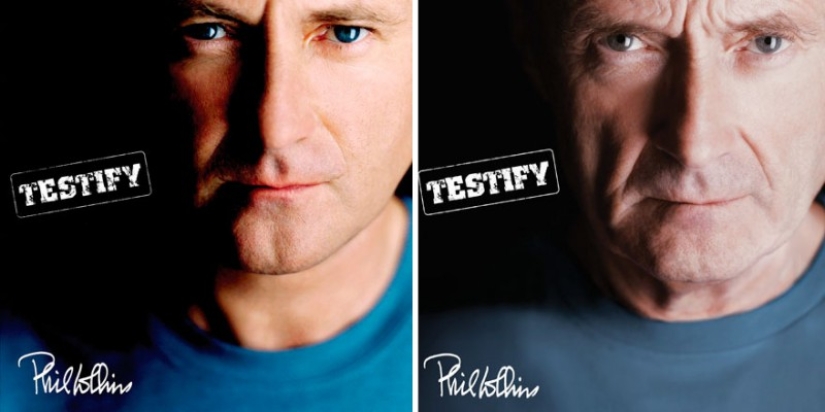 Phil Collins recreated his album covers